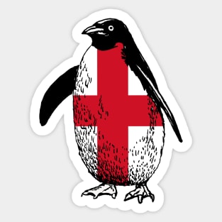England Penguin Flag of England | Vintage Penguin Supporting England Sticker